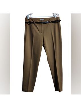 Kenar tailored dress trousers with black belt color kaki